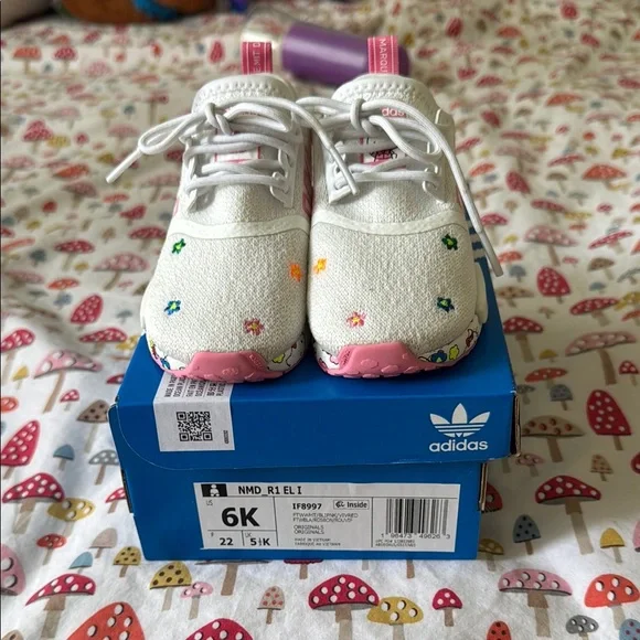 adidas | Shoes | Adidas Kids Hello Kitty Nmdr El I Shoes White And Pink |  Poshmark